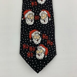 Santa Claus Ho Ho Ho Men's Silk Christmas Novelty Holiday Necktie Tie 57"x4"
